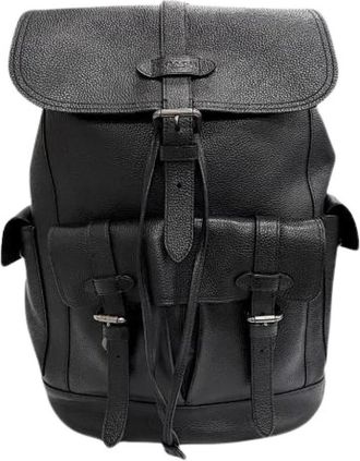 Coach Pre-owned Hudson Leren Rugzak - Heren - Vintage Rugzakken - Zwart - ONE Size - Leer - Vintage