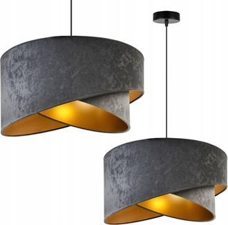 OEM L&aacute;mpara Colgante De Techo L&aacute;mpara De Techo Pantalla De Terciopelo Dorado