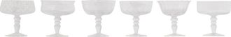 BITOSSI HOME Set of 6 Textured Champagne Glasses Assorted