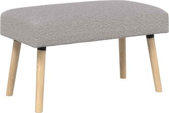 vidaXL Banco Liso Gris Claro 80 X 40 X 46 Cm Boucl&eacute; Vidaxl