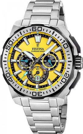 Festina F20724-4 Mens Chrono Bike Watch - Silver - One Size