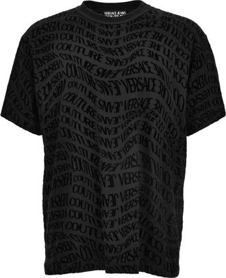 Versace Jeans Couture Tops, Heren, Zwart, S, Stijlvol T-shirt 79Gah 6R0 Js 511 899