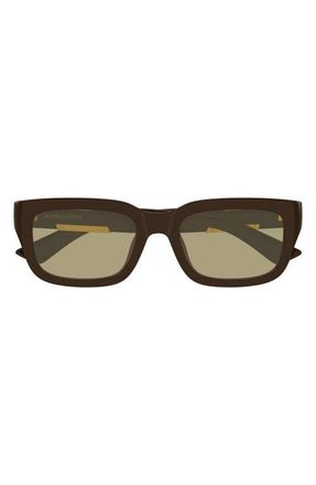 Bottega Veneta 54mm Rectangular Sunglasses in Brown at Nordstrom