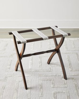 Gate House Furniture Greek Key Straps Luggage Rack
