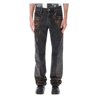 Who Decides War by Ev Bravado Straight Jeans, male, Black, Size: W30 Mechanic Denim