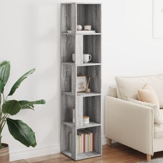 vidaXL Mueble Esquina Madera Contrachapada Gris Sonoma 33x33x164,5cm Vidaxl