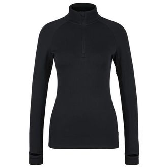 Stoic MerinoSoft245 TuleboSt. Half Zip Merinoshirt f&uuml;r Damen | schwarz