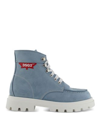 Dsquared2 Denim combat boots with logo