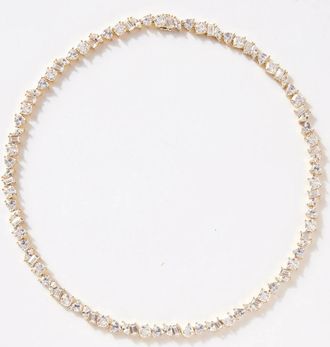 Native Gem Multi Shaped Tennis Necklace In Gold