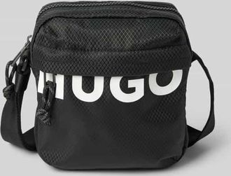 HUGO BOSS Umhängetasche mit Label-Print Modell Shaun in BLACK, Größe 1