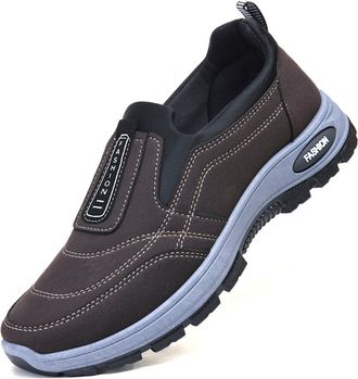 Generic Shoes for Men, Mens Slip on Shoes Summer Canvas Sneakers Low Top Lace Up with Breathable Casual Style Coffee