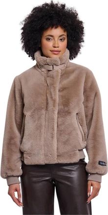 Rino&Pelle Dames, Jassen, Beige, Maat: XL Leer