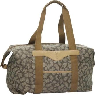 Saint Laurent Tweedehands leren handtassen - Dames - Vintage Handtas - Grijs - ONE Size - Leer - Vintage