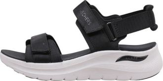 Skechers Womens Arch Fit 2.0 Sandal Go-Getter Sandals, Black Webbing, 5 UK
