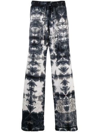 Nahmias tie-dye wide-leg trousers - Blue