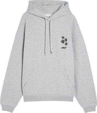 Mki Miyuki Zoku Hibiscus Hooded Cotton-blend Sweatshirt - Grey - Xxl