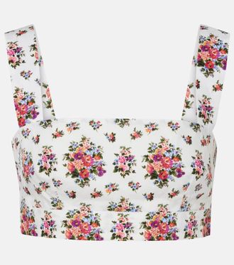 Dolce & Gabbana Floral cotton crop top
