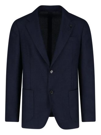 Lardini Blazer met enkele rij knopen - Blauw