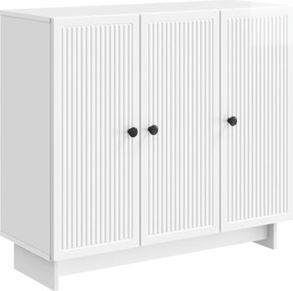 vidaXL Aparador Brillante 89 X 34,5 X 80 Cm Madera De Ingenier&iacute;a Vidaxl