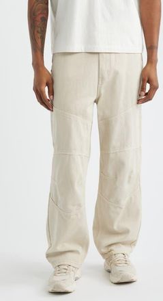 Criminal Damage Franklin Distressed Carpenter Jeans in Ecru at Nordstrom, Size Xx-Large