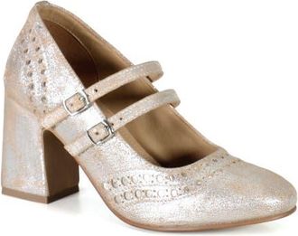 Diba JET LINER Leather Mary Jane Heel in Silver at Nordstrom, Size 8.5