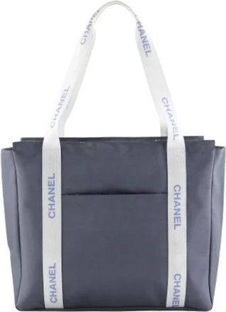 Chanel Pre-owned Canvas totes - Dames - Vintage Shopper - Grijs - ONE Size - Nylon - Vintage