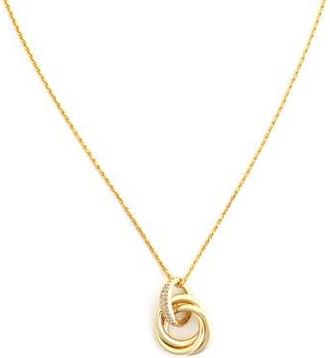 Panacea Pav&eacute; Crystal Circle Pendant Necklace in Gold at Nordstrom Rack