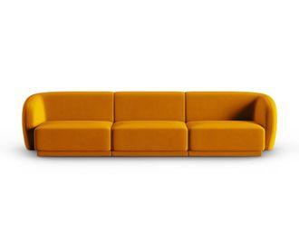 CXL by Christian Lacroix Sof&aacute; modular 3 plazas de terciopelo amarillo