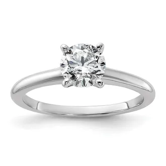 Diamond2Deal 14k Gold Lab Grown Diamond Engagement Ring 1Ct Clarity- VS Color- G-H