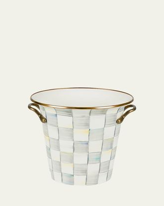 MacKenzie-Childs Sterling Check Enamel Wine Cooler
