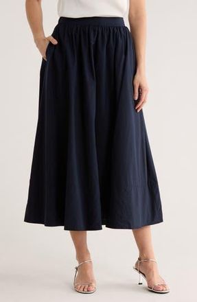 Elie Tahari Solid Pull-On Maxi Skirt in Deep Navy at Nordstrom Rack, Size X-Small