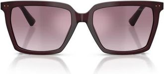 Jimmy Choo London 55mm Square Sunglasses in Opaline Prune /Violet Silver at Nordstrom