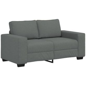 vidaXL Sof&aacute; De 2 Plazas De Tela Gris Oscuro 120 Cm Vidaxl