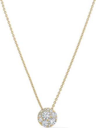 HEARTS ON FIRE Tessa Circle Pendant Necklace in White Gold/Diamond at Nordstrom, Size 18