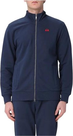 La Martina Zip-Up Jacket - Heren - Trainingsjackets - Blauw - L - Katoen - Fitness