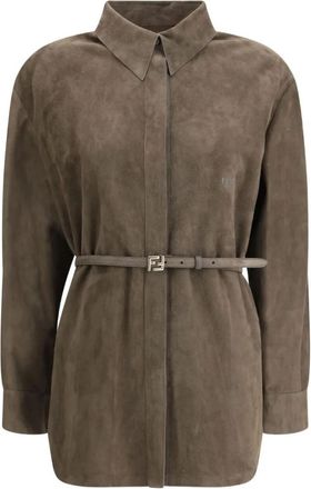 Fendi Green Suede Shirt