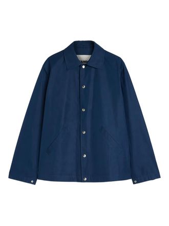 Jil Sander logo-print jacket - Blue