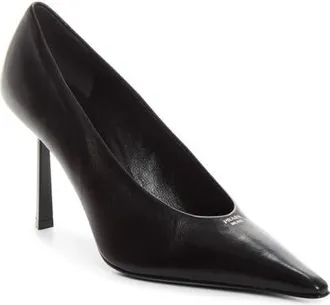 Prada Pointed Toe Stiletto Pump in F0002 Nero at Nordstrom, Size 38.5