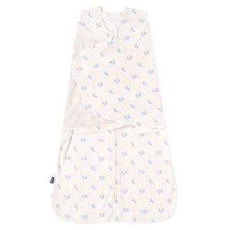 Halo 100% Cotton 1.5 TOG Sleepsack Swaddle, 3-Way Adjustable Wearable Blanket in Floral Vintage Stripe at Nordstrom, Size X-Small
