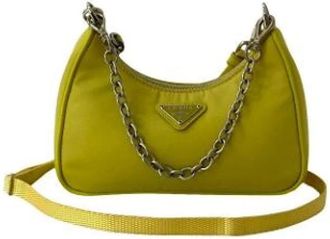 Prada Pre-owned Nylon prada-bags - Dames - Vintage Shopper - Geel - ONE Size - Nylon - Vintage