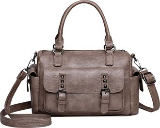 Generic Shoulder Bag PU Leather Tote Bag Designer Top Handle Purse for Women (Camel)