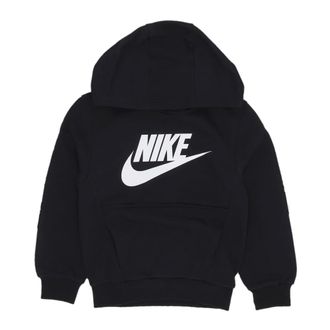 Nike Kids Sweatshirts, male, Black, XS, Sportswear Club Fleece Hoodie Black/White