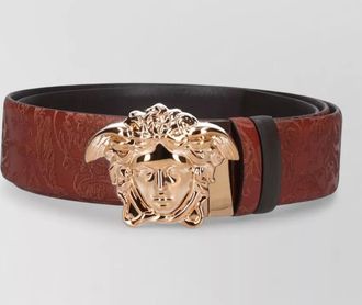 Versace embossed belt adjustable length accessory