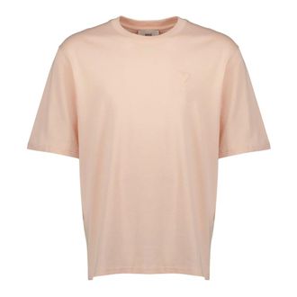 Ami Tops, Dames, Roze, XS, Katoen, Logo T-shirt