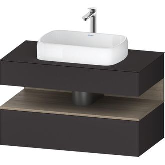 Duravit Duravit - Qatego Consola Mueble Bajo Lavabo, 1 Extra&iacute;ble, 1 Caj&oacute;n