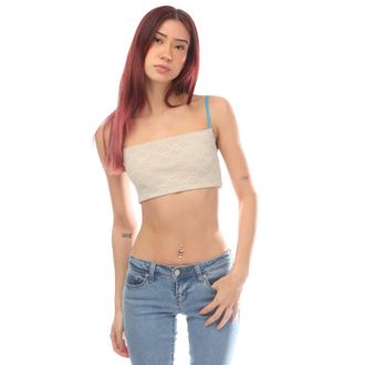 Off-white Womens Off White Monogram Tube Top in Grey - Size 6 UK
