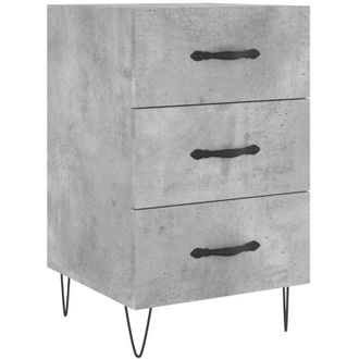 vidaXL Vidaxl - Mesita De Noche Madera De Ingenier&iacute;a Gris Hormig&oacute;n 40x40x66 Cm