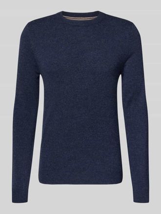 Mc Neal Strickpullover aus Woll-Mix mit Kaschmir-Anteil in Marine Melange, Gr&ouml;&szlig;e XXL