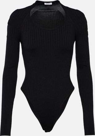 Alaia Ribbed-knit bodysuit