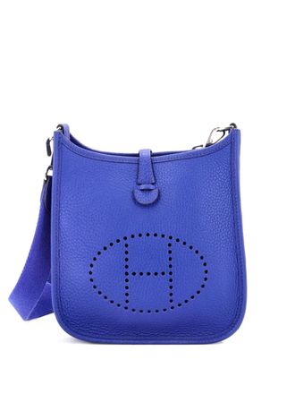 Herm&egrave;s Evelyne Bag Gen III Clemence TPM crossbody bag - women - Calf Leather - One Size - Blue